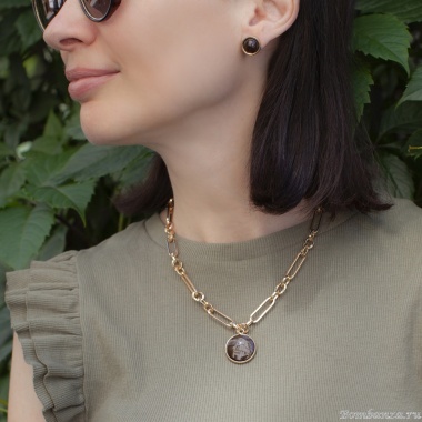 Пусеты Fiore Luna, TIGER EYE